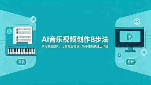 （18340期）AI音乐视频创作8步法：从写歌到成片，无需专业功底，新手也能快速出作品-湘创网