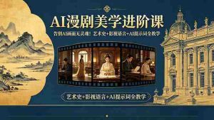 (18480期)告别AI画面无灵魂!AI漫剧美学进阶课,艺术史+影视语言+AI提示词全教学-湘创网