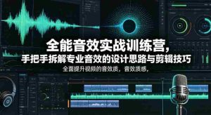 全能音效实战训练营,手把手拆解专业音效的设计思路与剪辑技巧,全面提升视频的音效质感-湘创网