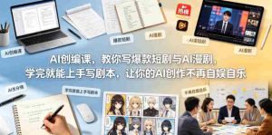 AI创编课，教你写爆款短剧与AI漫剧，学完就能上手写剧本，让你的AI创作不再自娱自乐-湘创网