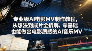 专业级AI电影MV制作教程,从想法到成片全拆解,零基础也能做出电影质感的AI音乐MV-湘创网