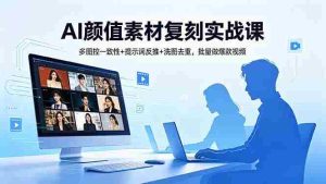 (18450期)AI颜值素材复刻实战课,多图控一致性+提示词反推+洗图去重,批量做爆款视频-湘创网
