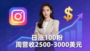 （18299期）想做数字产品？Sheri亲授：日涨100粉、每周2500至3000美元的营收，Instagram躺着赚-湘创网