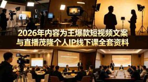 2026年内容为王爆款短视频文案与直播茂隆个人IP线下课全套资料(价值4980)-湘创网