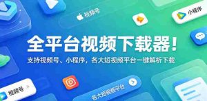 全平台视频下载器！支持视频号、小程序，各大短视频平台一键解析下载，高清画质享受，爱享素材下载器-湘创网
