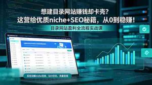 （18360期）想建目录网站赚钱却卡壳？这营给优质 niche+SEO 秘籍，从 0 到稳赚！-湘创网
