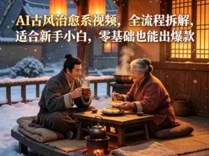 AI古风治愈系视频，全流程拆解，适合新手小白，零基础也能出爆款-湘创网