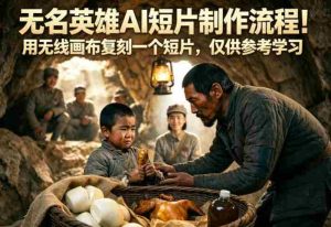 无名英雄AI短片制作流程！用无线画布复刻一个短片，仅供参考学习-湘创网