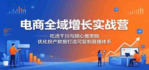 电商全域增长实战营:吃透千川与随心推策略,优化投产数据打造可复制直播体系-湘创网