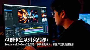 (18647期)AI剧作全系列实战课:Seedance2.0+Sora2全流程,从改编到成片,批量产出高质量短剧-湘创网
