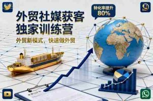 外贸社媒获客独家训练营,外贸新模式,快速做外贸(更新26年4月)-湘创网