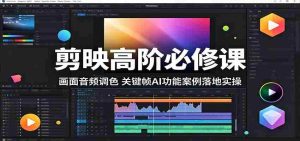 剪映高阶必修课:画面音频调色,关键帧AI功能案例落地实操-湘创网