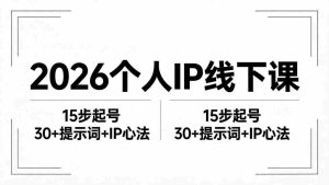 (18297期)2026内容为王个人IP线下课全套资料:15步起号流程+30+提示词+IP心法实战-湘创网