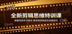 全新剪辑思维特训课：颠覆常规学习路径，靠剪辑逻辑搞定拍摄创作-湘创网