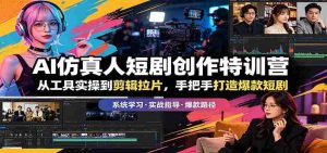 AI仿真人短剧创作特训营:从工具实操到剪辑拉片,手把手打造爆款短剧-湘创网