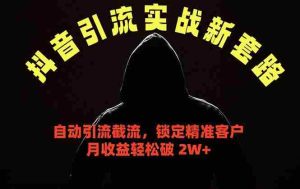 (18624期)抖音引流实战新套路,挂机自动引流截流精准锁定客户,月收益破 2W+-湘创网