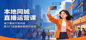 本地同城直播运营课:线下集训干货内容,助力门店直播获客提升业绩-湘创网