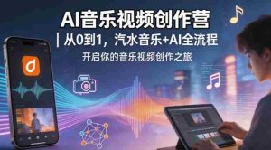 AI音乐视频创作营|从0到1,汽水音乐+AI全流程,开启你的音乐视频创作之旅-湘创网