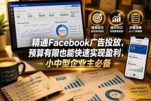 精通Facebook广告投放,预算有限也能快速实现盈利,小中型企业主必备【原创双语字幕】-湘创网