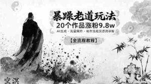 暴躁老道玩法，20个作品涨粉9.8w，AI生成，流量爆炸，制作流程及思路讲解-湘创网