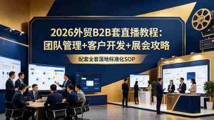 （18994期）2026外贸B2B套直播教程：团队管理+客户开发+展会攻略，配套全套落地标准化SOP-湘创网