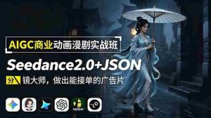 (18849期)AIGC商业动画漫剧实战班:Seedance2.0+JSON分镜大师,做出能接单的广告片-湘创网