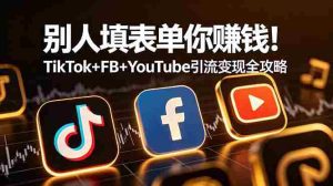 （19018期）别人填表单你赚钱！TikTok+FB+YouTube 引流变现全攻略【原创双语字幕】-湘创网