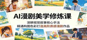 AI漫剧美学修炼课:深耕视觉叙事核心手法,精通构图色彩打造高阶质感漫剧作品-湘创网
