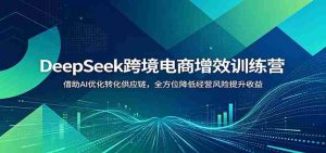DeepSeek跨境电商增效训练营:借助AI优化转化供应链,全方位降低经营风险提升收益-湘创网