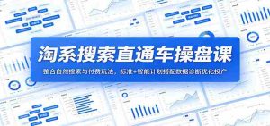 淘系搜索直通车操盘课:整合自然搜索与付费玩法,标准+智能计划搭配数据诊断优化投产-湘创网