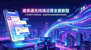 (18904期)速卖通无线端运营全套教程,从零讲解APP基础功能,深度剖析移动端流量获取底层逻辑-湘创网