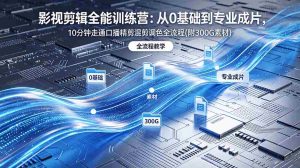 （18664期）2026影视剪辑全能实战课｜0基础到专业成片，全流程教学，高清带300G素材-湘创网