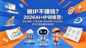(18839期)做IP不赚钱?2026AI+IP训练营:商业理解+工具实战+表达内容+作品反馈,百天打通流量变现闭环-湘创网