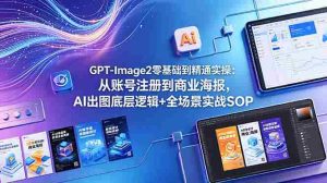 (18835期)GPT-Image2零基础到精通实操:从账号注册到商业海报,AI出图底层逻辑+全场景实战SOP-湘创网
