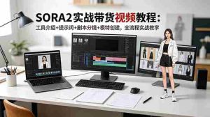 (18718期)SORA2实战带货视频教程:工具介绍+提示词+剧本分镜+模特创建,全流程实战教学-湘创网