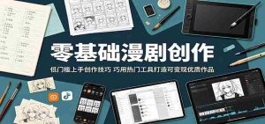 零基础漫剧创作:低门槛上手创作技巧,巧用热门工具打造可变现优质作品-湘创网