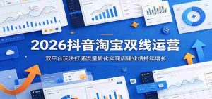 2026抖音淘宝双线运营：双平台玩法打通流量转化实现店铺业绩持续增长-湘创网