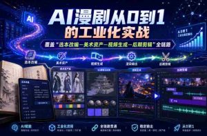 AI漫剧从0到1的工业化实战,覆盖“选本改编—美术资产—视频生成—后期剪辑”全链路(更新6月)-湘创网